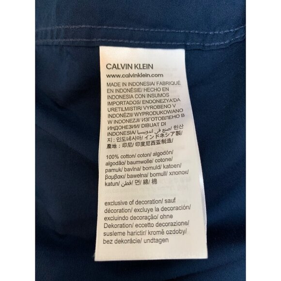 Calvin Klein Mens XL Two-Tone Long Sleeve Button-Up Shirt - Picture 6 of 6